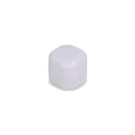 Variante Blanc - Baume à lèvres personnalisable cubique en ABS recyclé avec logo - Cube Eco