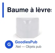 Baume à lèvres personnalisable en forme de cube blanc avec logo - Cube - Miniature 2
