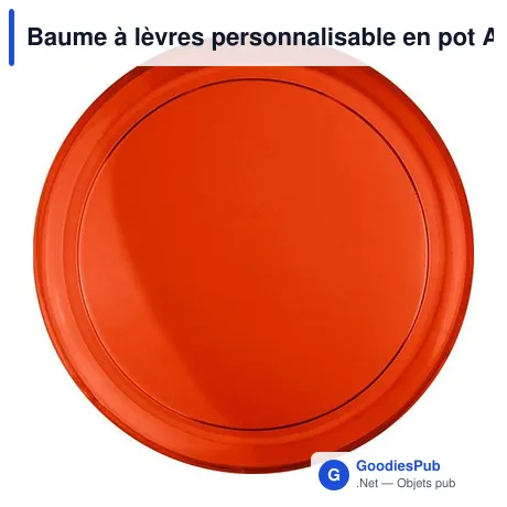Baume à lèvres personnalisable en pot AS Malik avec logo