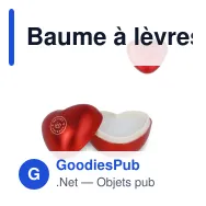 Baume à lèvres personnalisable en forme de cœur 3D rouge métallisé avec logo - Love - Miniature 1