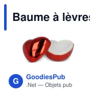 Baume à lèvres personnalisable en forme de cœur 3D rouge métallisé avec logo - Love - Miniature 2