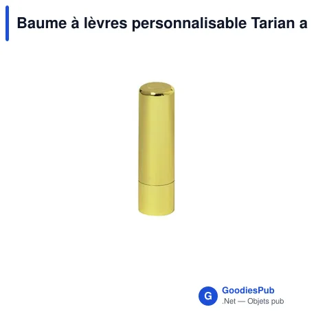 Baume à lèvres personnalisable Tarian avec logo - SPF15