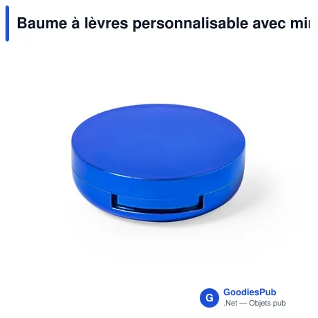 Baume à lèvres personnalisable avec miroir et logo - Zendal