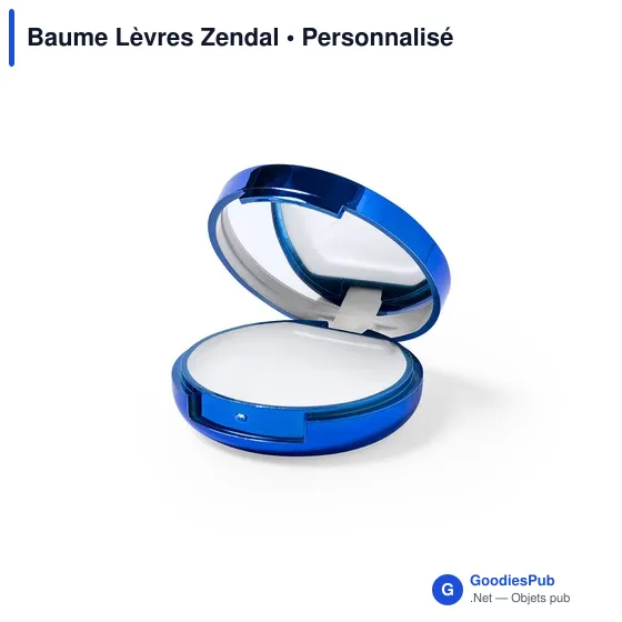 Baume à lèvres personnalisable avec miroir et logo - Zendal - Image 2