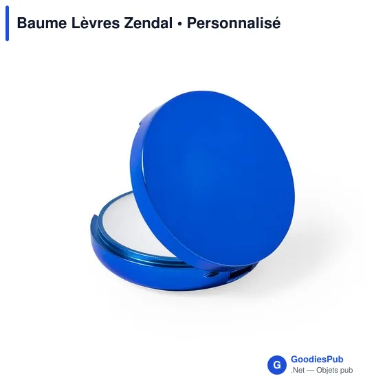 Baume à lèvres personnalisable avec miroir et logo - Zendal - Image 4