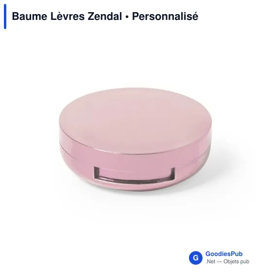 Baume à lèvres personnalisable avec miroir et logo - Zendal - Image 5
