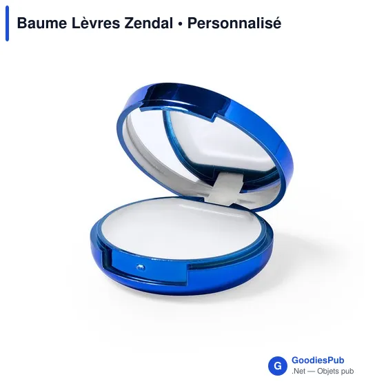 Baume à lèvres personnalisable avec miroir et logo - Zendal - Image 7