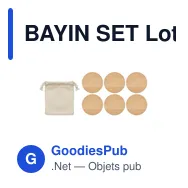 BAYIN SET Lot de 6 sous-verres en bambou - Miniature 2