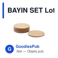 BAYIN SET Lot de 6 sous-verres en bambou - Miniature 3