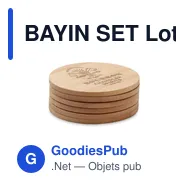 BAYIN SET Lot de 6 sous-verres en bambou - Miniature 4