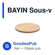 BAYIN Sous-verre rond en bambou - Miniature 1