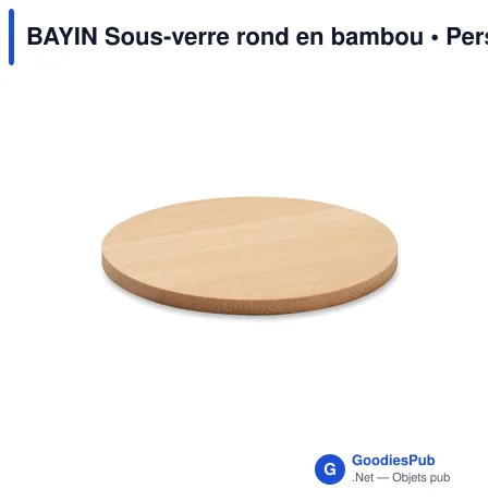 BAYIN Sous-verre rond en bambou