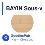 BAYIN Sous-verre rond en bambou - Miniature 2