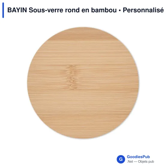 BAYIN Sous-verre rond en bambou - Image 2