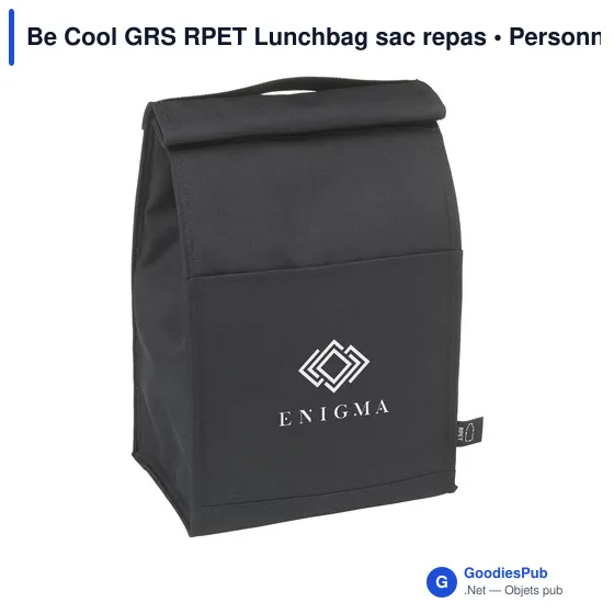 Sac repas isotherme personnalisable Be Cool GRS RPET avec logo - Image 1