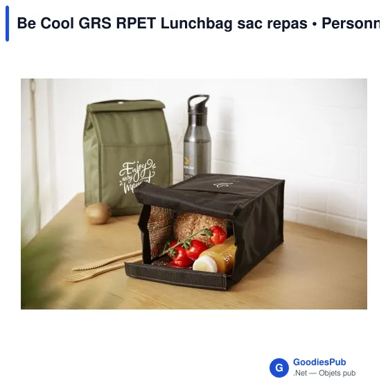 Sac repas isotherme personnalisable Be Cool GRS RPET avec logo - Image 12