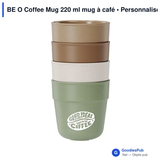 Mug à café personnalisable BE O Coffee Mug 220 ml avec logo - Image 6