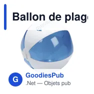 Ballon de plage personnalisable Ø 24 cm avec logo - Miniature 1