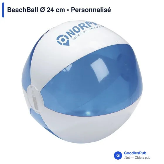 Ballon de plage personnalisable Ø 24 cm avec logo - Image 2