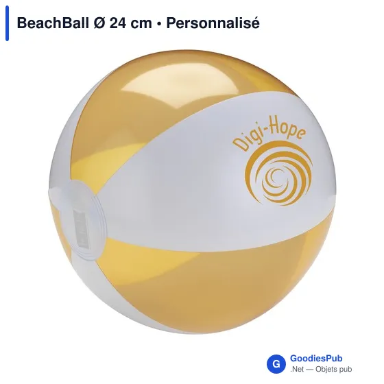 Ballon de plage personnalisable Ø 24 cm avec logo - Image 3