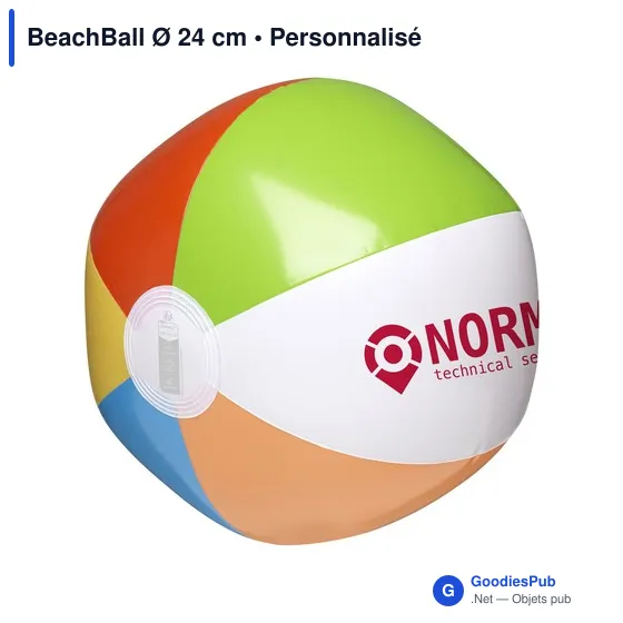 Ballon de plage personnalisable Ø 24 cm avec logo - Image 4