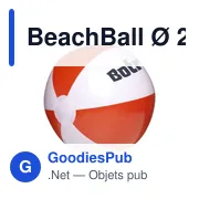Ballon de plage personnalisable avec logo - BeachBall Ø 27 cm - Miniature 1