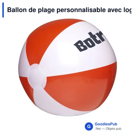 Ballon de plage personnalisable avec logo - BeachBall Ø 27 cm