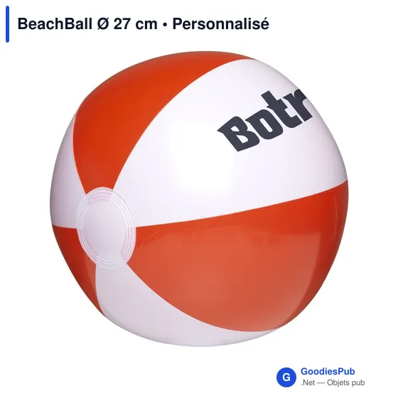 Ballon de plage personnalisable avec logo - BeachBall Ø 27 cm - Image 1