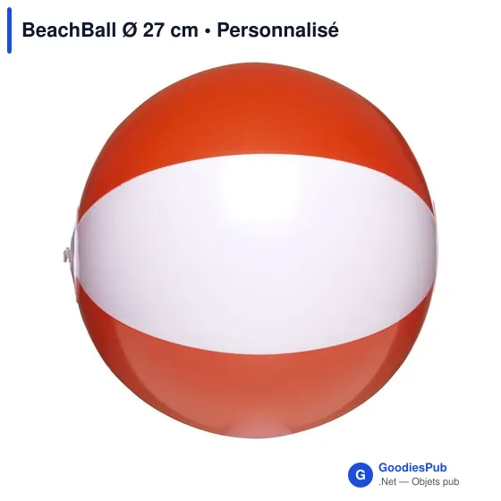 Ballon de plage personnalisable avec logo - BeachBall Ø 27 cm - Image 2