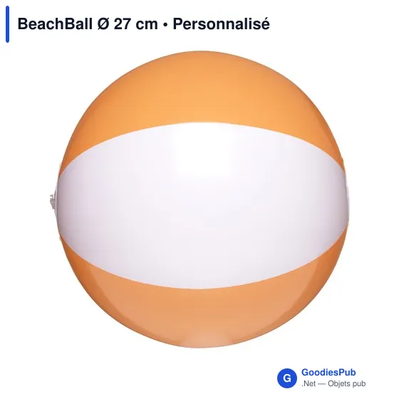 Ballon de plage personnalisable avec logo - BeachBall Ø 27 cm - Image 3
