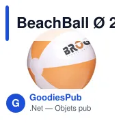 Ballon de plage personnalisable avec logo - BeachBall Ø 27 cm - Miniature 4