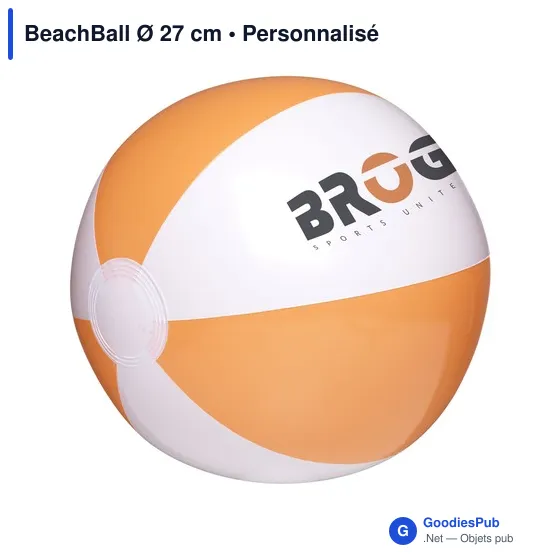 Ballon de plage personnalisable avec logo - BeachBall Ø 27 cm - Image 4