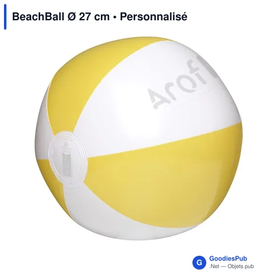 Ballon de plage personnalisable avec logo - BeachBall Ø 27 cm - Image 8