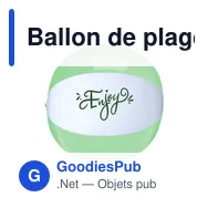 Ballon de plage personnalisable BeachBall Ø 30 cm avec logo - Miniature 1