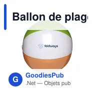 Ballon de plage personnalisable BeachBall Ø 30 cm avec logo - Miniature 3