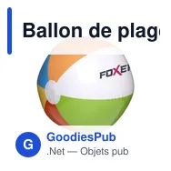 Ballon de plage personnalisable BeachBall Ø 30 cm avec logo - Miniature 4