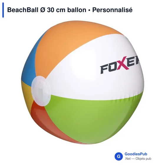 Ballon de plage personnalisable BeachBall Ø 30 cm avec logo - Image 4