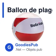 Ballon de plage personnalisable BeachBall Ø 30 cm avec logo - Miniature 8