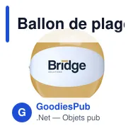 Ballon de plage personnalisable BeachBall Ø 30 cm avec logo - Miniature 9