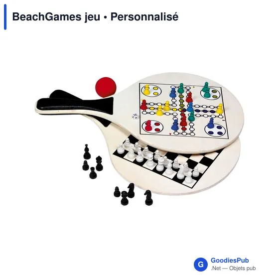 Raquettes de plage personnalisables BeachGames avec logo - Image 2