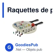 Raquettes de plage personnalisables BeachGames avec logo - Miniature 3