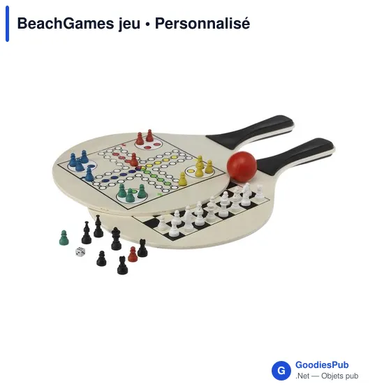 Raquettes de plage personnalisables BeachGames avec logo - Image 3