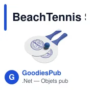 Raquettes de plage personnalisables BeachTennis Small Size avec logo - Miniature 1