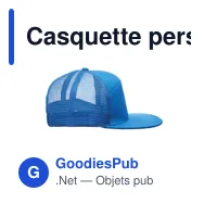 Casquette personnalisable à visière plate 7 pans avec logo - BEAD - Miniature 11