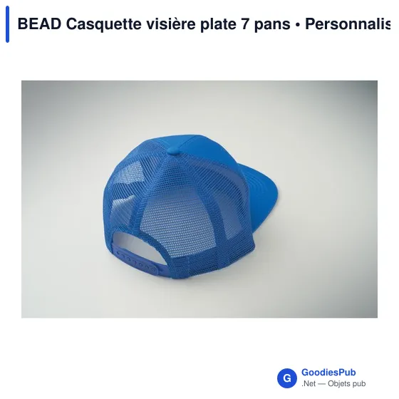Casquette personnalisable à visière plate 7 pans avec logo - BEAD - Image 12