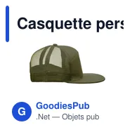 Casquette personnalisable à visière plate 7 pans avec logo - BEAD - Miniature 4