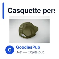 Casquette personnalisable à visière plate 7 pans avec logo - BEAD - Miniature 6