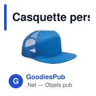 Casquette personnalisable à visière plate 7 pans avec logo - BEAD - Miniature 8