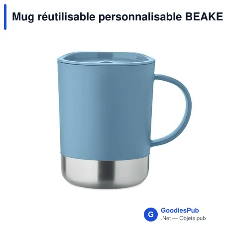 Mug réutilisable personnalisable BEAKER avec logo - 300ml