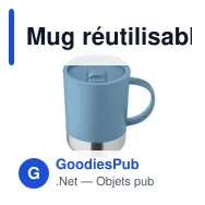 Mug réutilisable personnalisable BEAKER avec logo - 300ml - Miniature 2